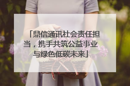 鼎信通讯社会责任担当，携手共筑公益事业与绿色低碳未来