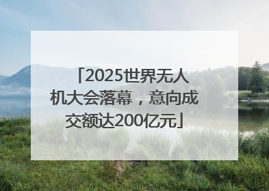 2025世界无人机大会落幕，意向成交额达200亿元
