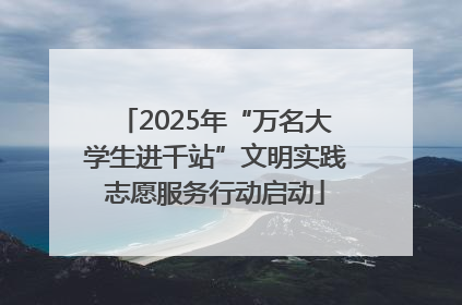 2025年“万名大学生进千站”文明实践志愿服务行动启动