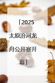 2025太原汾河龙舟公开赛开幕