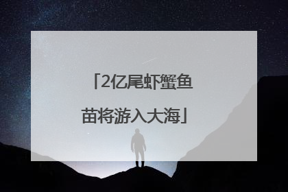 2亿尾虾蟹鱼苗将游入大海
