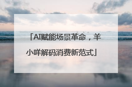 AI赋能场景革命，羊小咩解码消费新范式