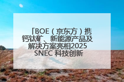 BOE（京东方）携钙钛矿、新能源产品及解决方案亮相2025 SNEC 科技创新赋能行业绿色发展